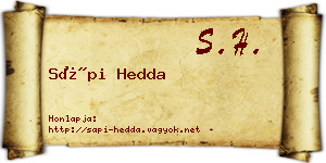 Sápi Hedda névjegykártya